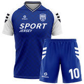 青 シェブロンユニフォーム サッカー